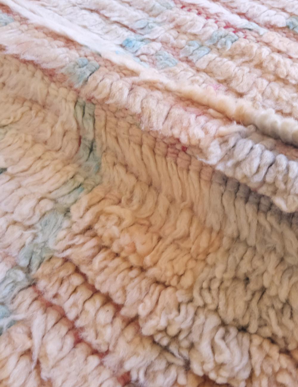 Neutral Moroccan Runner Rug 9.9 x 3.4 ft / 303 x 106 cm