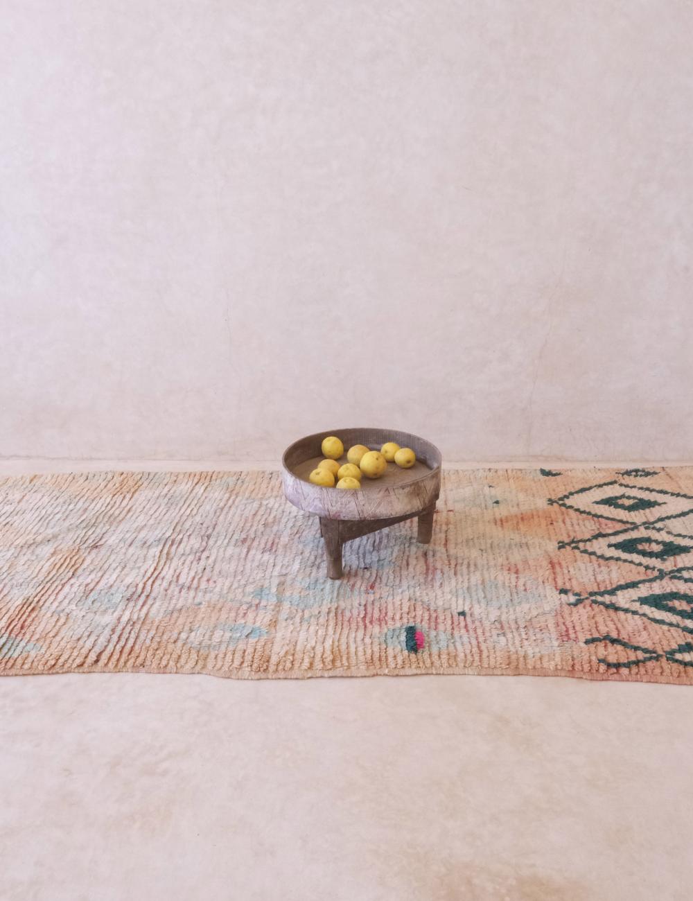 Neutral Moroccan Runner Rug 9.9 x 3.4 ft / 303 x 106 cm