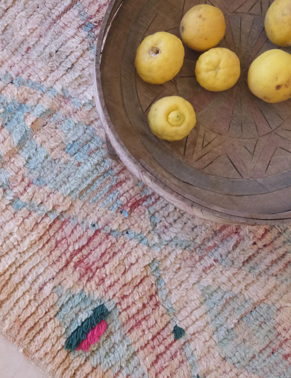 Neutral Moroccan Runner Rug 9.9 x 3.4 ft / 303 x 106 cm