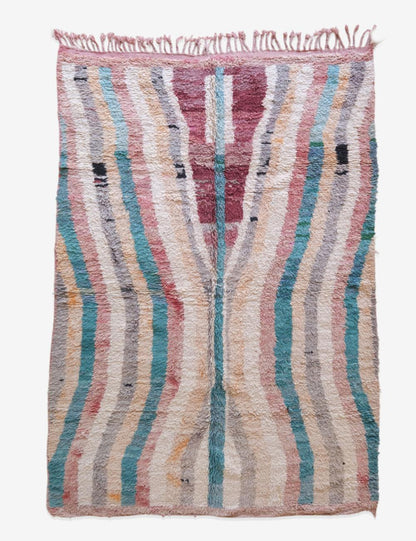 Neutral Moroccan Wool Rug 9.5 x 6.5 ft / 289 x 200 cm - Surcoma