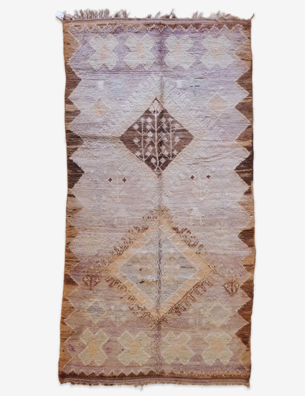 Neutral Moroccan Wool Rug 11.5 x 5.9 ft / 350 x 180 cm
