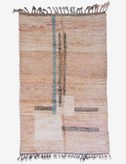 Neutral Moroccan Wool Rug 9.1 x 5.7 ft / 278 x 176 cm