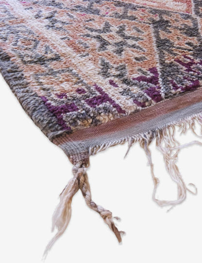 Neutral Moroccan Wool Rug 12.9 x 6 ft / 392 x 185 cm