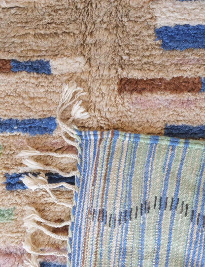 Neutral Moroccan Wool Rug 8.6 x 4.9 ft / 263 x 150 cm - Surcoma