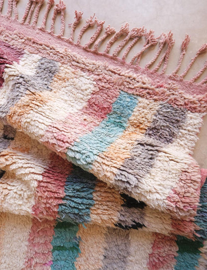 Neutral Moroccan Wool Rug 9.5 x 6.5 ft / 289 x 200 cm - Surcoma