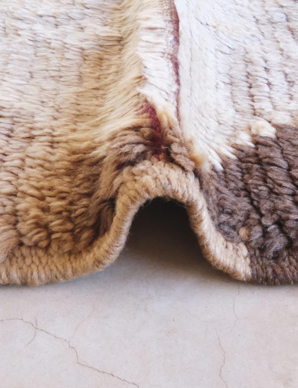 Neutral Moroccan Wool Rug 11.5 x 5.9 ft / 350 x 180 cm