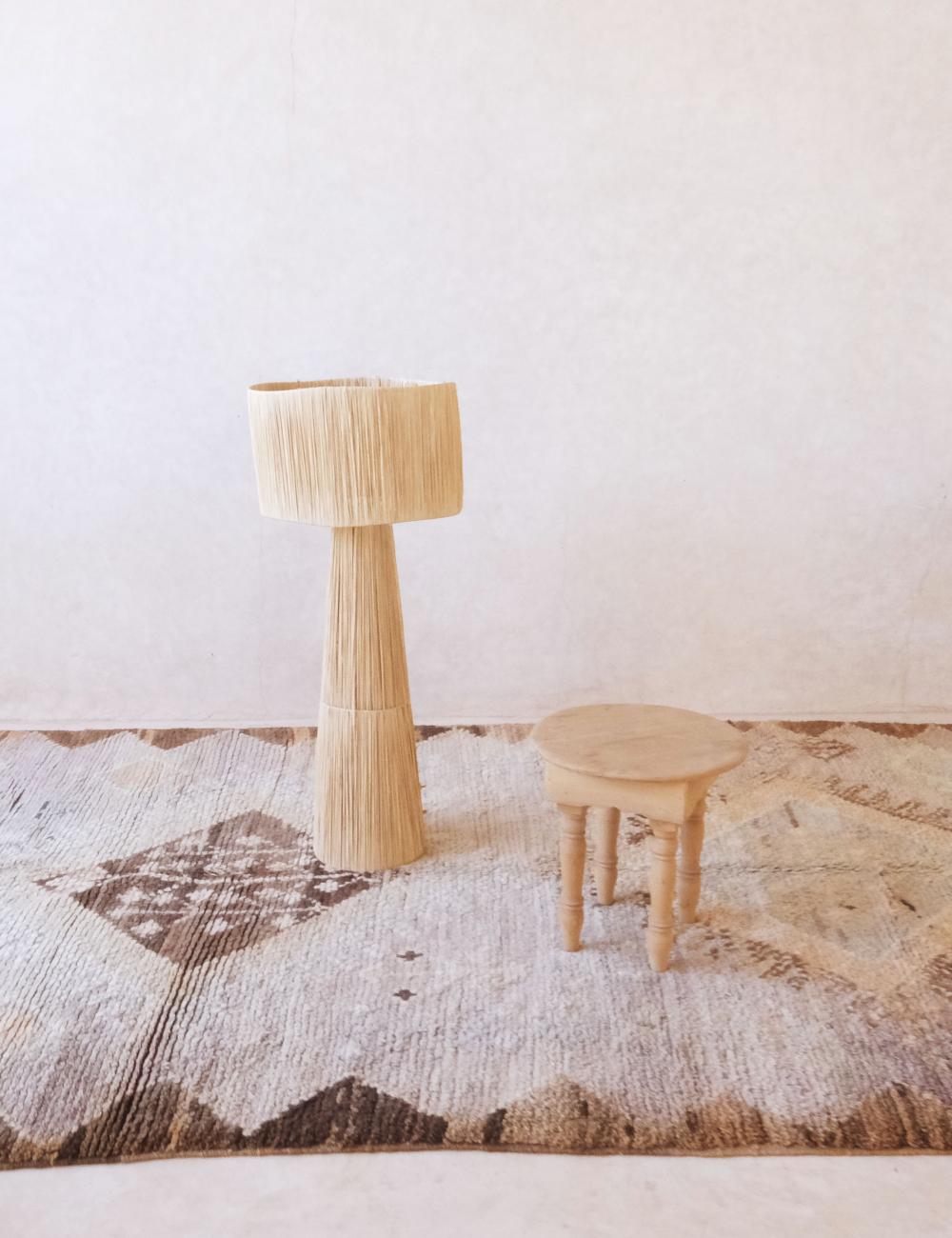 Neutral Moroccan Wool Rug 11.5 x 5.9 ft / 350 x 180 cm