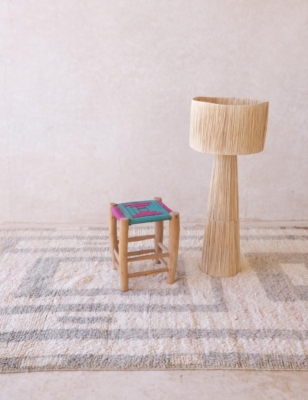 Neutral Moroccan Wool Rug 8.7 x 5.3 ft / 266 x 162 cm