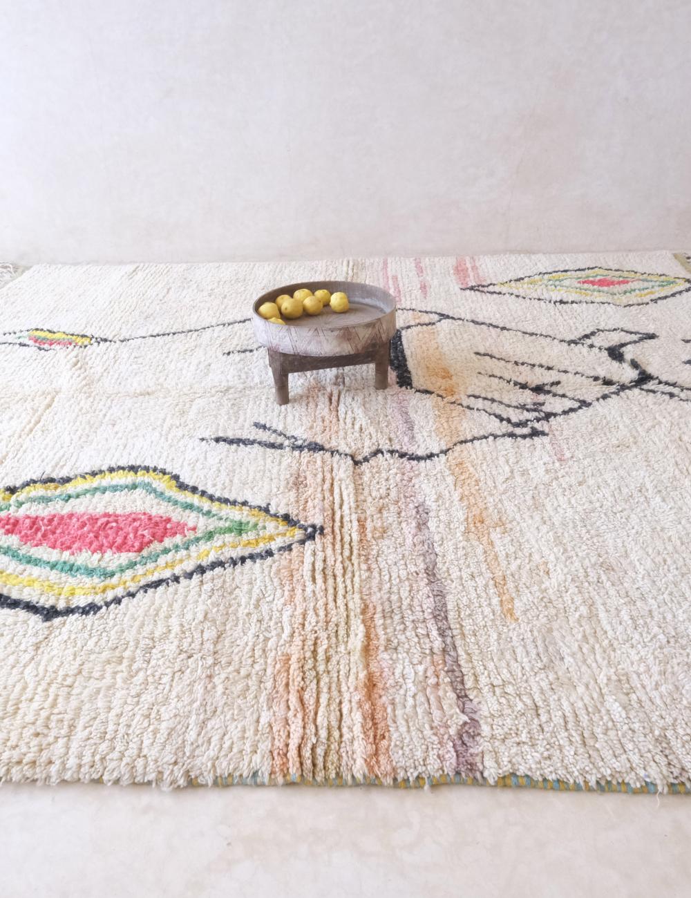 Abstract Moroccan Wool Rug 10.1 x 8.7 ft / 307 x 267 cm