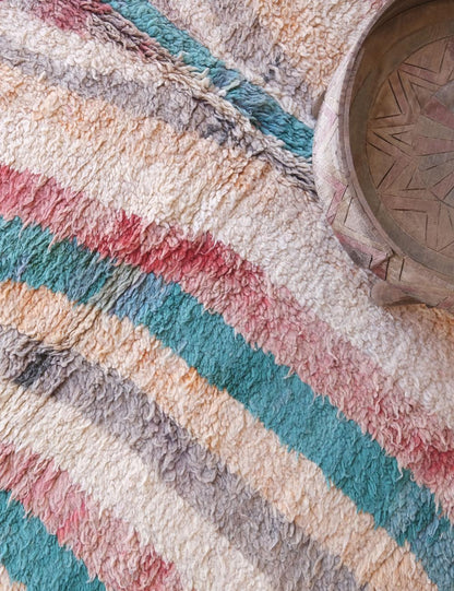 Neutral Moroccan Wool Rug 9.5 x 6.5 ft / 289 x 200 cm - Surcoma