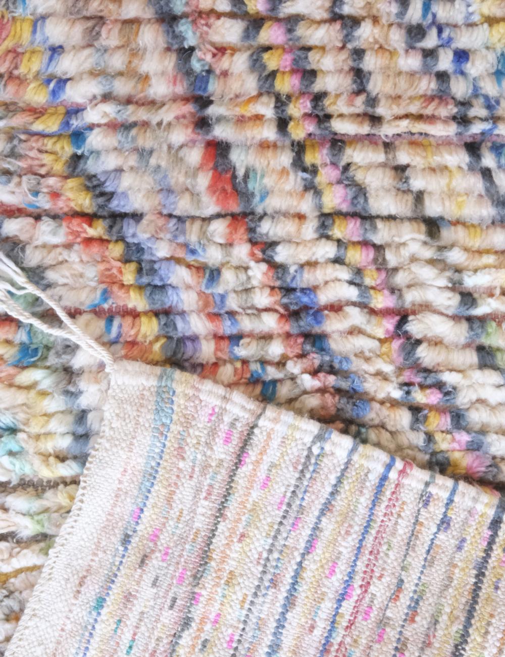 Neutral Pastel Moroccan Runner Rug 10.3 x 2.3 ft / 313 x 71 cm