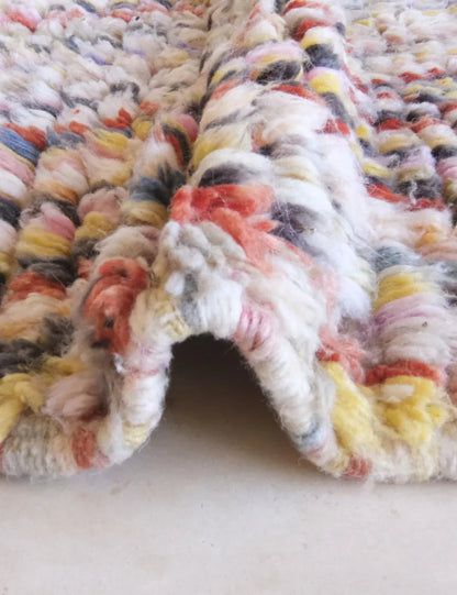 Neutral Pastel Moroccan Runner Rug 10.3 x 2.3 ft / 313 x 71 cm - Surcoma