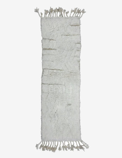 Off-White Moroccan Runner Rug 7 x 2 ft / 214 x 63 cm