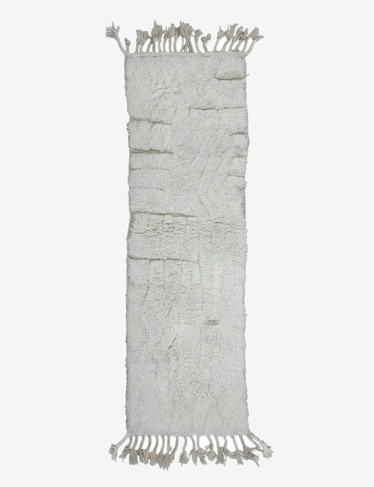 Off-White Moroccan Runner Rug 7 x 2 ft / 214 x 63 cm