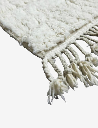 Off-White Moroccan Runner Rug 7 x 2 ft / 214 x 63 cm