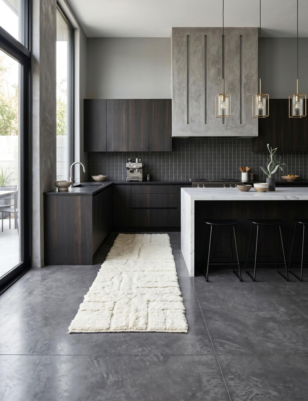 Off-White Moroccan Runner Rug 7 x 2 ft / 214 x 63 cm