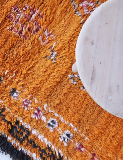 Orange Moroccan Wool Rug 11.6 x 6.5 ft / 355 x 198 cm
