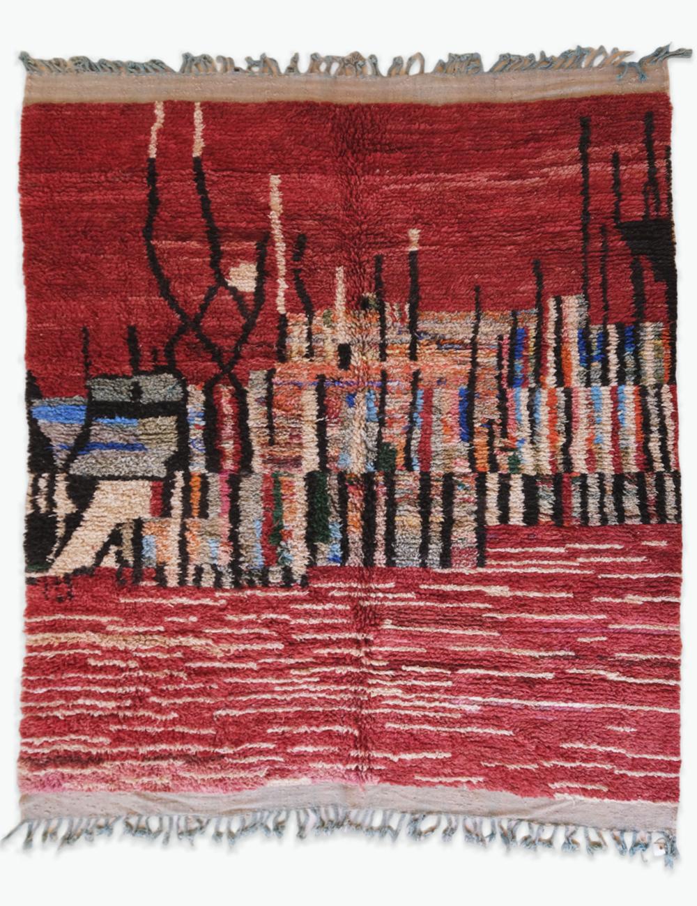 Oversized Moroccan Wool Rug 12.5 x 10.3 ft / 380 x 316 cm