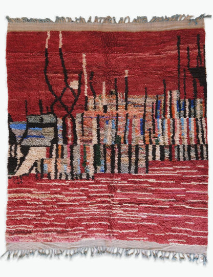 Oversized Moroccan Wool Rug 12.5 x 10.3 ft / 380 x 316 cm