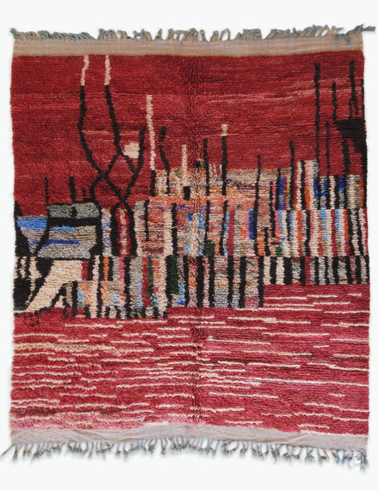 Oversized Moroccan Wool Rug 12.5 x 10.3 ft / 380 x 316 cm