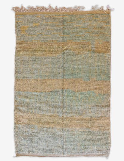 Pastel Green Boujad Moroccan Rug 8.8 x 5.5 ft / 267 x 170 cm - Surcoma
