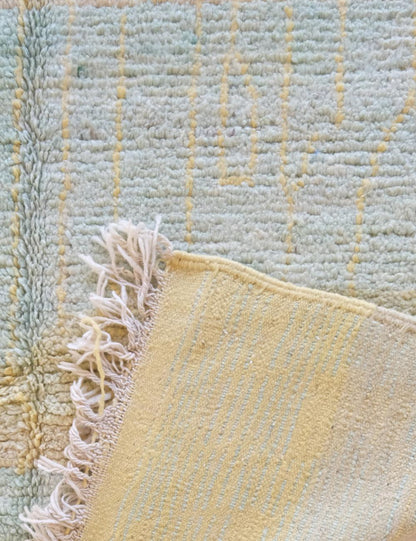 Pastel Green Boujad Moroccan Rug 8.8 x 5.5 ft / 267 x 170 cm - Surcoma