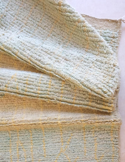 Pastel Green Boujad Moroccan Rug 8.8 x 5.5 ft / 267 x 170 cm - Surcoma