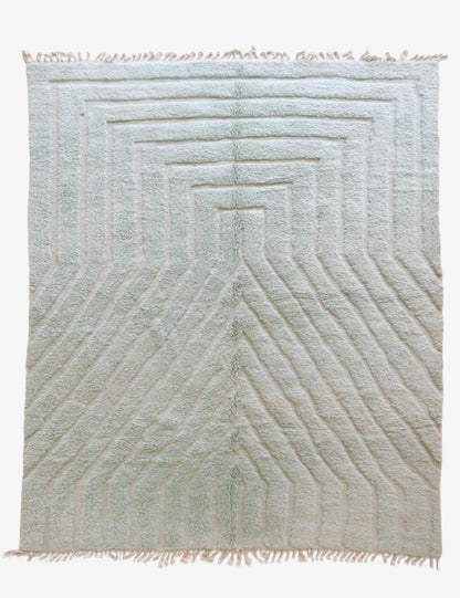 Custom Soft Sage Green Moroccan Rug - Forma 57