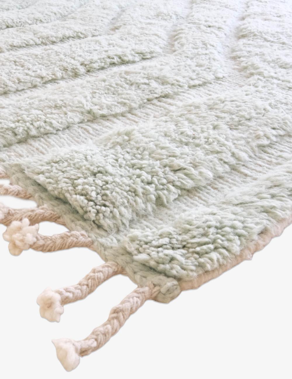 Custom Soft Sage Green Moroccan Rug - Forma 57