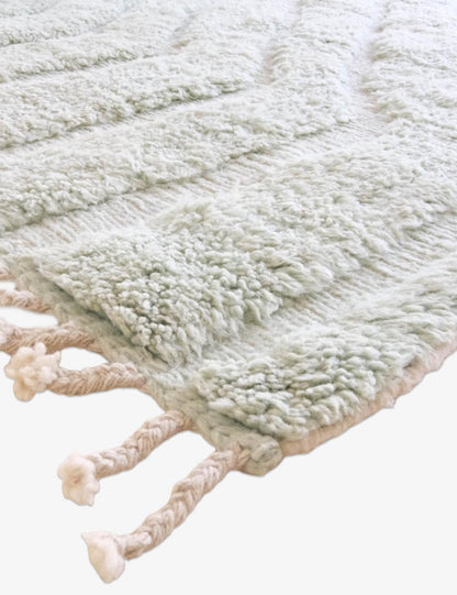Custom Soft Sage Green Moroccan Rug - Forma 57