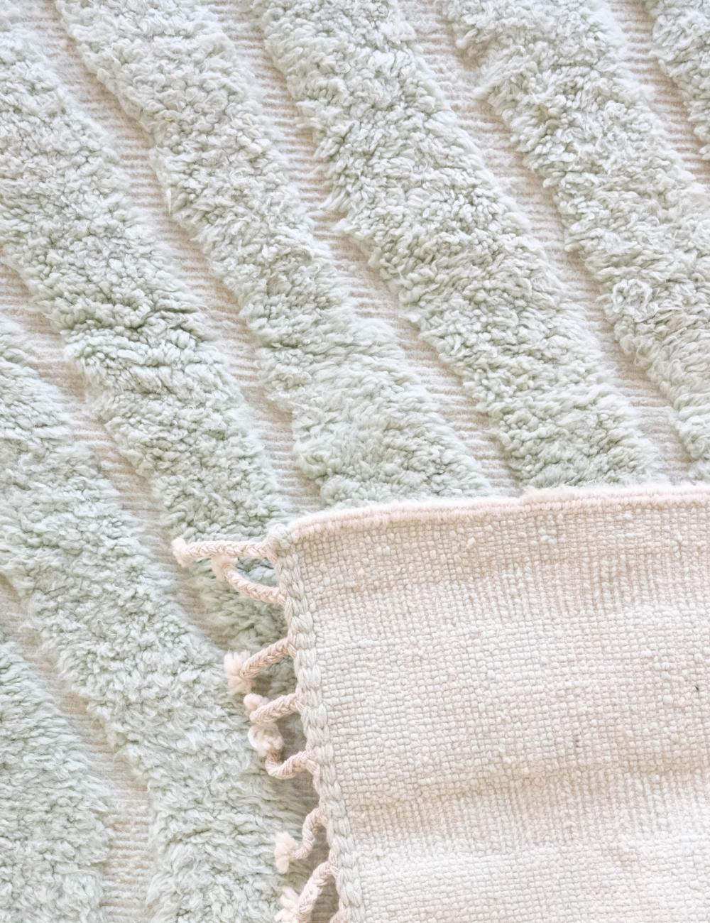 Custom Soft Sage Green Moroccan Rug - Forma 57