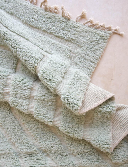Custom Soft Sage Green Moroccan Rug - Forma 57