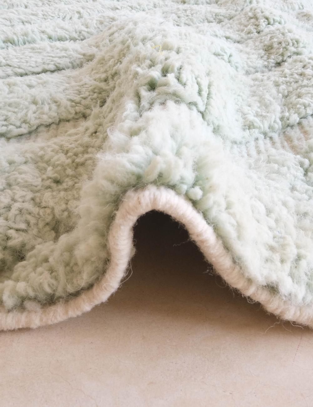 Custom Soft Sage Green Moroccan Rug - Forma 57
