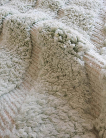 Custom Soft Sage Green Moroccan Rug - Forma 57
