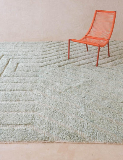Custom Soft Sage Green Moroccan Rug - Forma 57