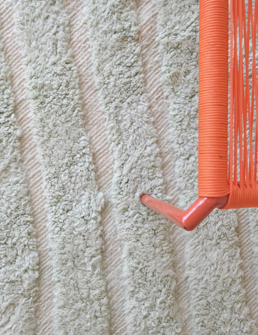 Custom Soft Sage Green Moroccan Rug - Forma 57