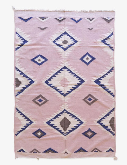Pink Geometric Moroccan Rug 10.1 x 6.8 ft / 308 x 209 cm - Surcoma