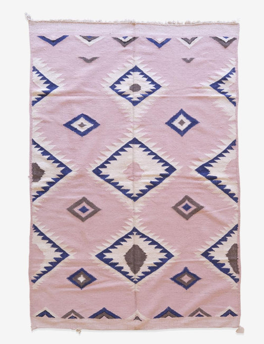 Pink Geometric Moroccan Rug 10.1 x 6.8 ft / 308 x 209 cm