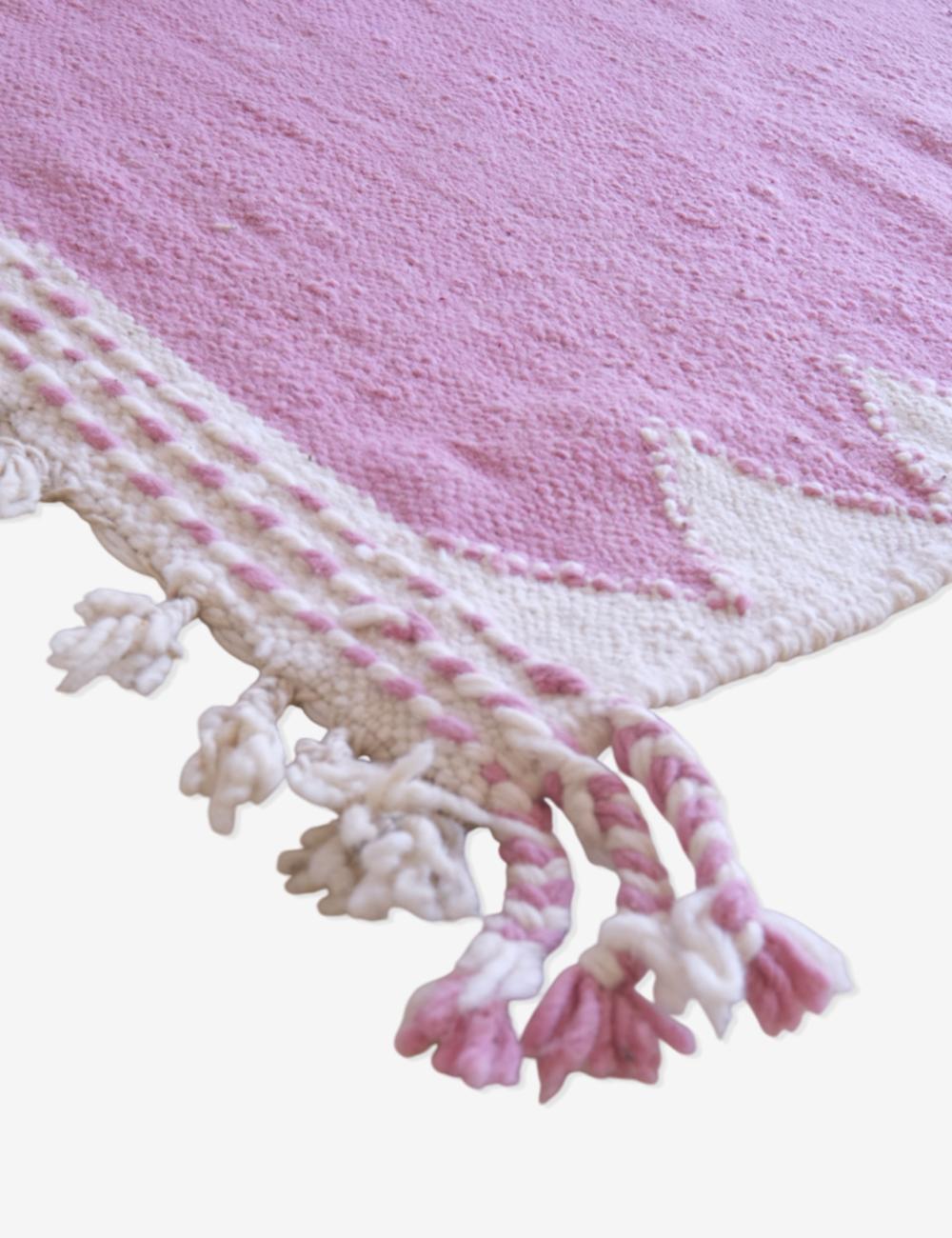 Custom Pink Flatwoven Moroccan Rug