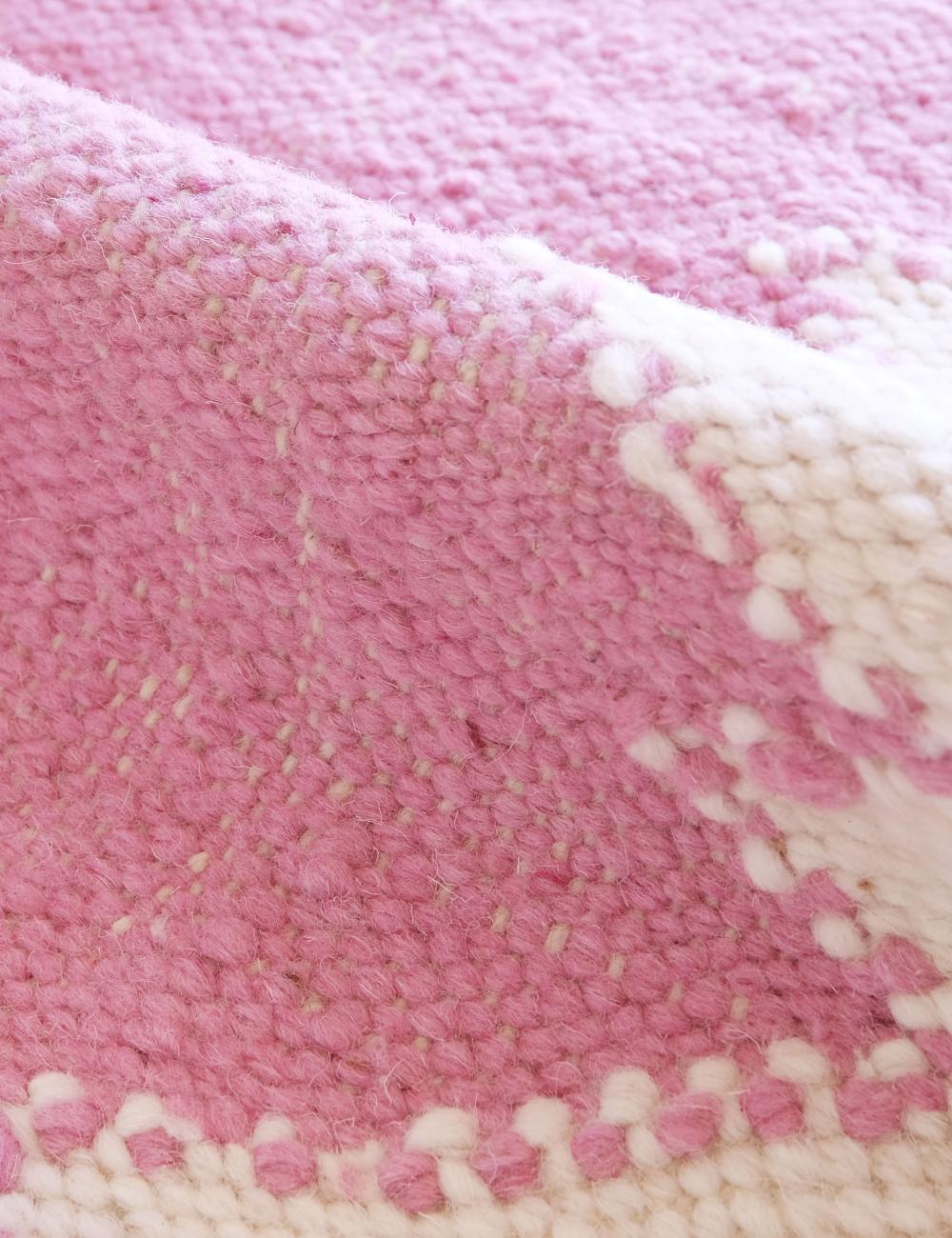 Custom Pink Flatwoven Moroccan Rug