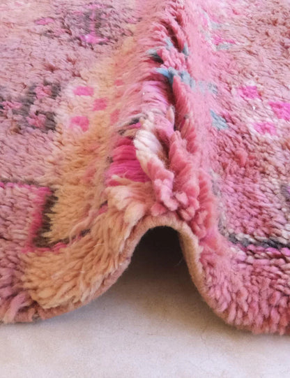 Pink Moroccan Boujad Rug 9.7 x 6.9 ft / 296 x 213 cm - Surcoma