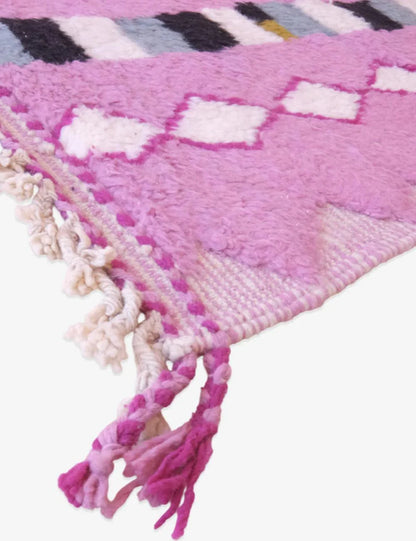 Pink Moroccan Handknotted Wool Rug 11.3 x 8.2 ft / 343 x 250 cm - Surcoma