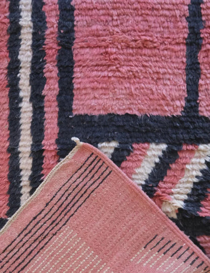 Pink Moroccan Runner Rug 12.4 x 2.3 ft / 379 x 71 cm - Surcoma