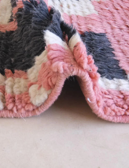 Pink Moroccan Runner Rug 12.4 x 2.3 ft / 379 x 71 cm - Surcoma