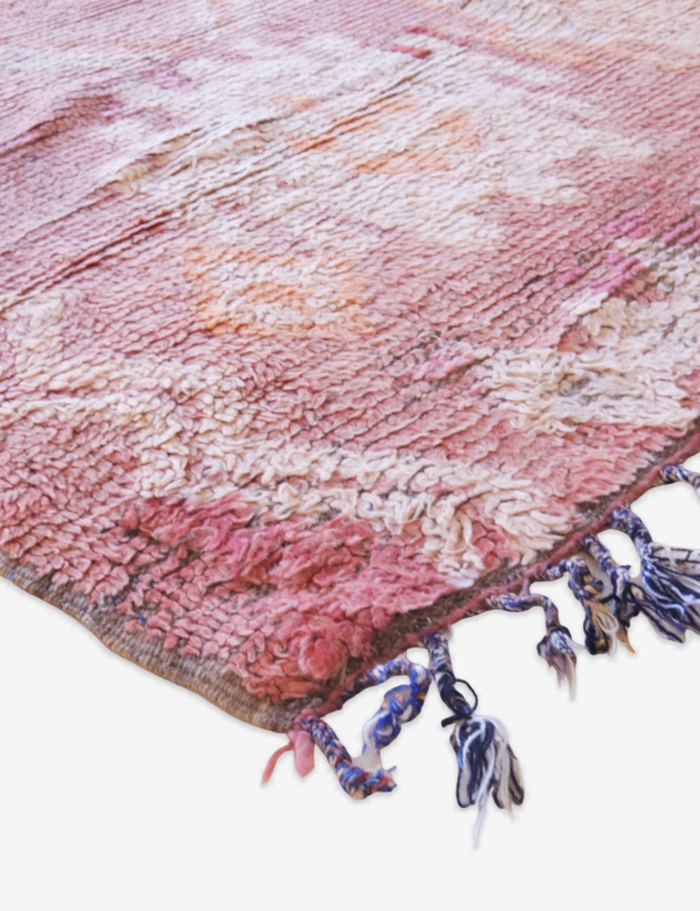 Pink Tribal Moroccan Wool Rug 10.8 x 5.3 ft / 330 x 162 cm