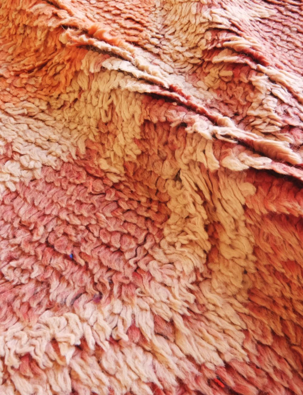 Pink Tribal Moroccan Wool Rug 10.8 x 5.3 ft / 330 x 162 cm