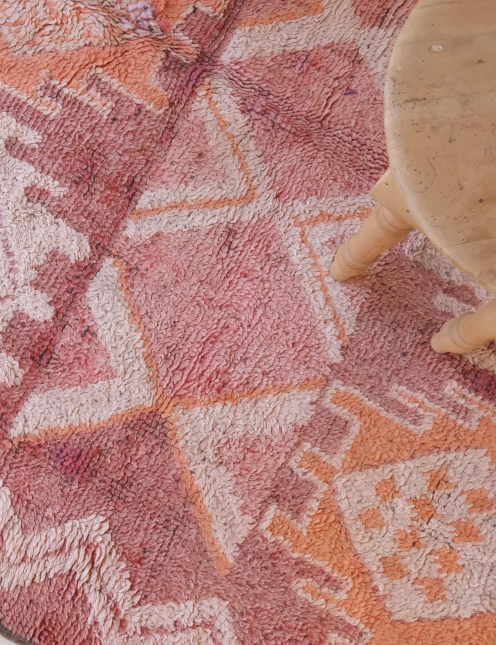 Pink Tribal Moroccan Wool Rug 10.8 x 5.3 ft / 330 x 162 cm