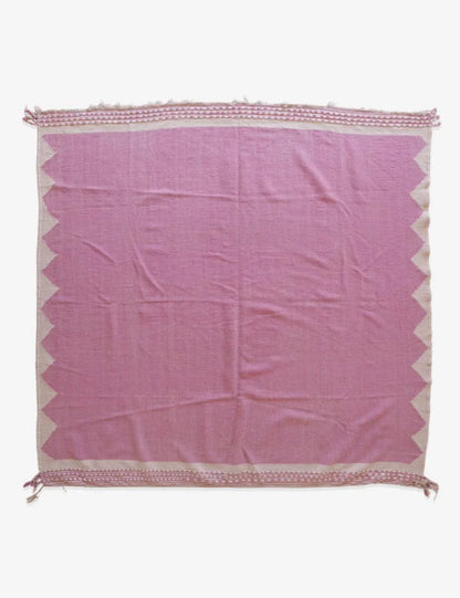 Pink Square Kilim Moroccan Wool Rug 9.6 x 9.3 ft / 292 x 286 cm - Surcoma
