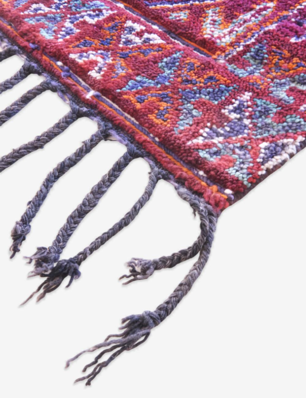 Purple Collectible Moroccan Wool Rug 11.2 x 6 ft / 342 x 185 cm
