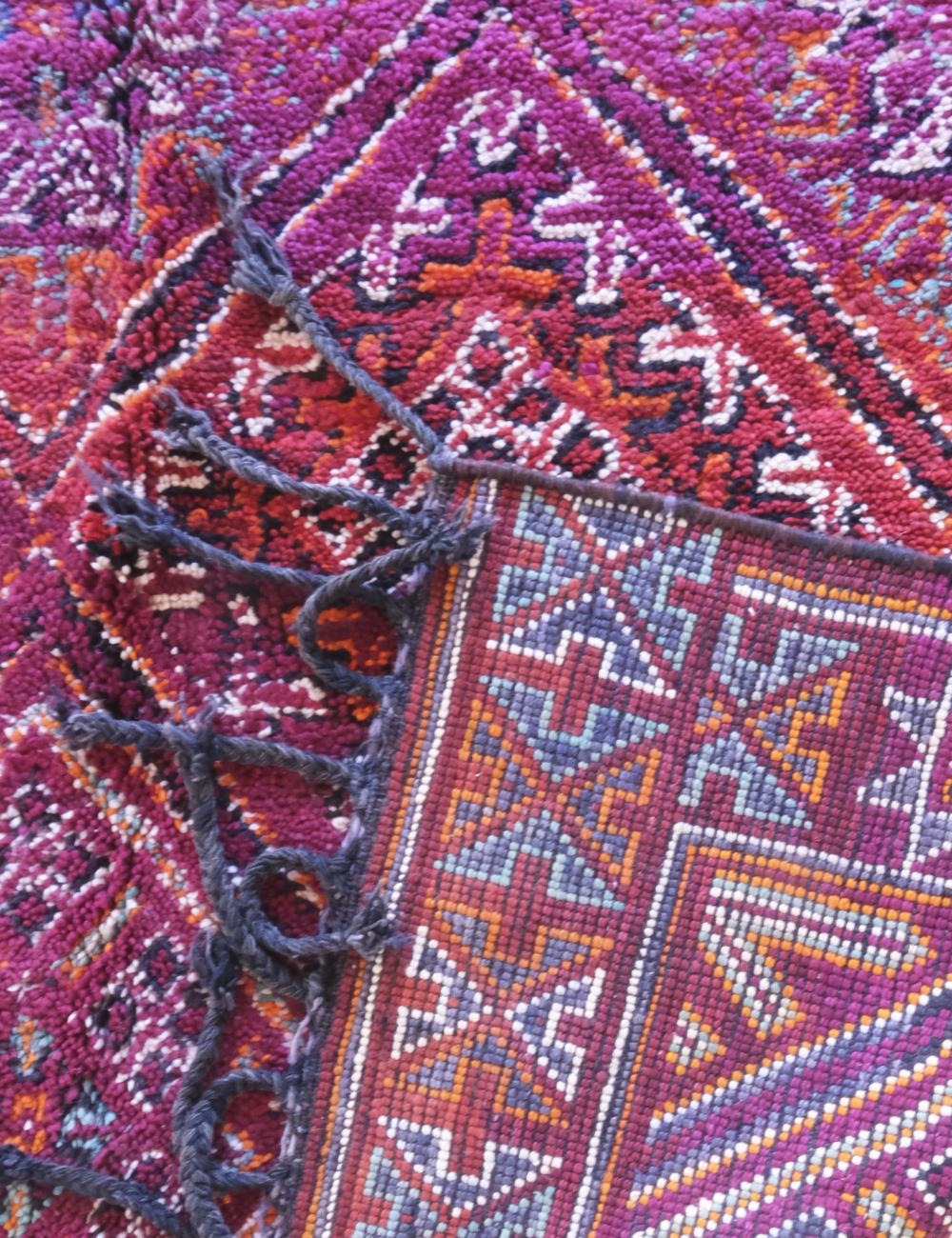 Purple Collectible Moroccan Wool Rug 11.2 x 6 ft / 342 x 185 cm